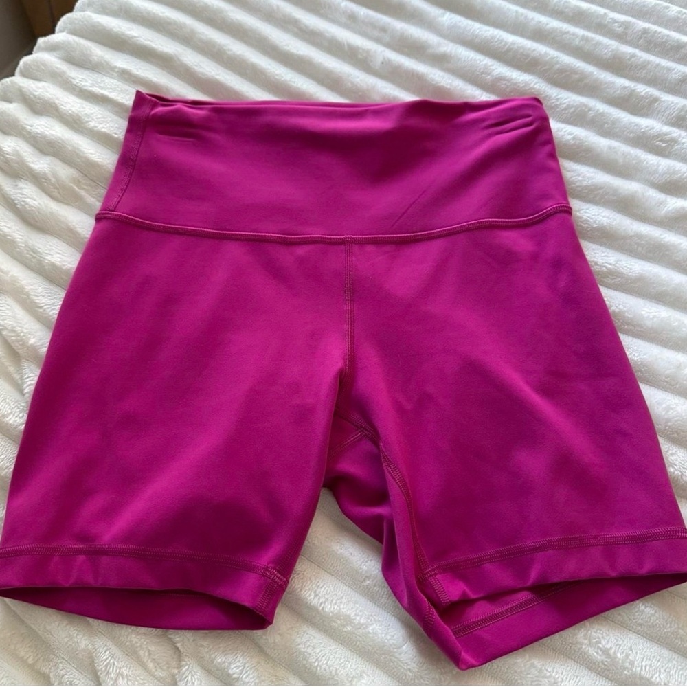 lululemon athletica Women's Magenta Bike Shorts - Picture 2 of 7